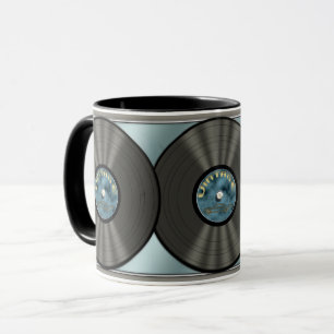 Vintage Vinylaufzeichnung Tasse
