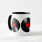 Vintage Vinylaufzeichnungs-Kaffee-Tasse Tasse (Vorderseite Links)