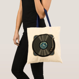 Vintage Vinylaufzeichnungs-Taschen-Tasche Tragetasche