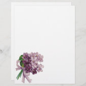 Vintage Violets Nosegay Bouquet Letterhead (Vorne/Hinten)