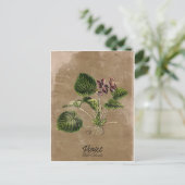 Vintage Violett-Postkarte Postkarte (Stehend Vorderseite)