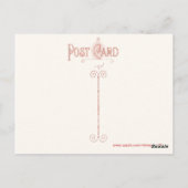 Vintage violette Blumen Postkarte (Rückseite)