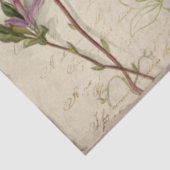 Vintage violette Blumen Schmetterlinge und Ephemer Seidenpapier (Detail)