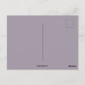 Vintage violette Blumen und Osterkreuz Postkarte (Rückseite)