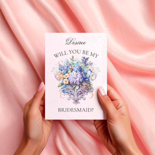 Vintage violette Blumen Vorschlag Einladung