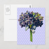 Vintage Violetten Postkarte (Vorne/Hinten)