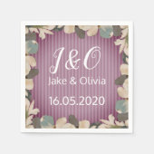 Vintage Violetten Serviette (Vorderseite)