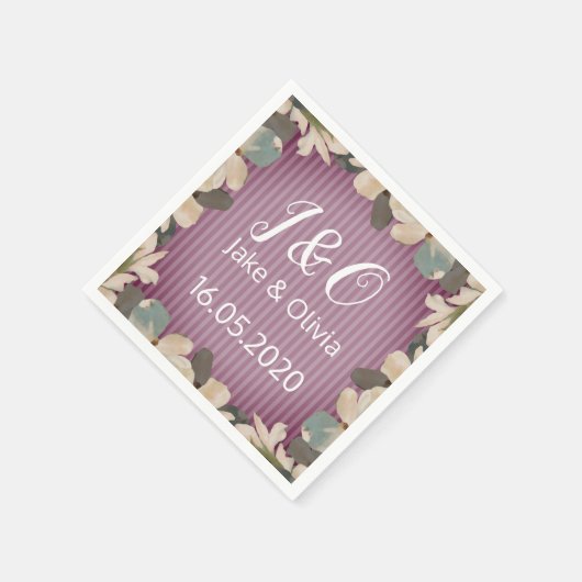 Vintage Violetten Serviette (Ecke)