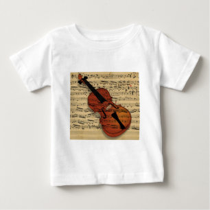 Vintage-Violin-Musik Baby T-shirt
