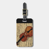 Vintage Violine Gepäckanhänger (Vorderseite vertikal)