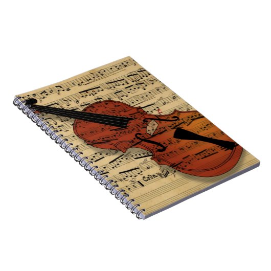 Vintage Violine Notizblock (Rechte Seite)