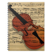 Vintage Violine Notizblock (Vorderseite)