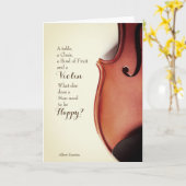 Vintage Violine-Quote Karte (Gelbe Blume)