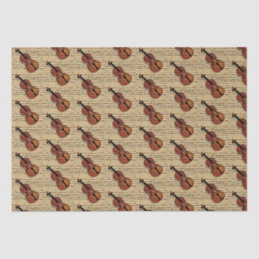 Vintage Violine Seidenpapier (Vorderseite)