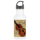 Vintage Violine Trinkflasche (Vorderseite)