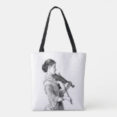 Vintage Violinistin Tasche (Rückseite)