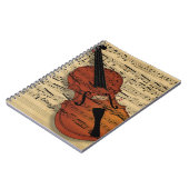 Vintage-Violinmusik Notizblock (Linke Seite)