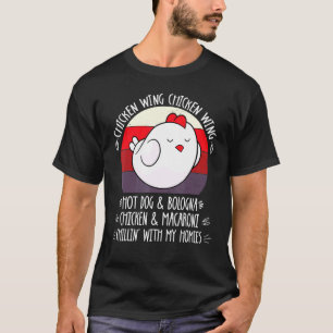 Vintage Viral Chicken Wing Hot Dog Bo T-Shirt