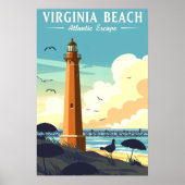 Vintage Virginia Beach Poster (Vorne)