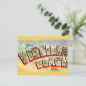 Vintage Virginia Beach Postkarte (Stehend Vorderseite)