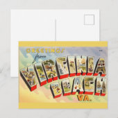 Vintage Virginia Beach Postkarte (Vorne/Hinten)