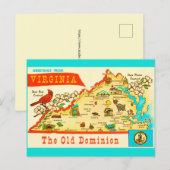 Vintage Virginia-Karte Postkarte (Vorne/Hinten)