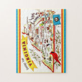 Vintage Virginia Karte Postkarte Puzzle (Vertikal)