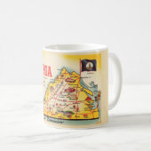 Vintage Virginia Karte Tasse (VorderseiteRechts)