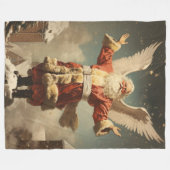 Vintage Visionen Weihnachtsblanket geerbt Fleecedecke (Vorderseite (Horizontal))