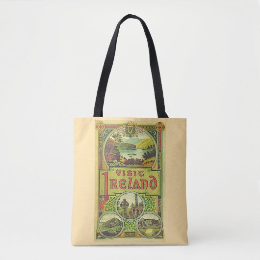 Vintage Visit Ireland Reise Tasche (Vorderseite)