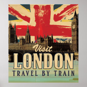 Vintage-Visit-London-Plakat Poster