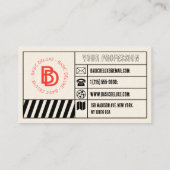 Vintage Visitenkarte (Rückseite)