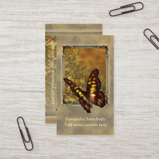 Vintage Visitenkarte (Vorderseite/Rückseite Beispiel)