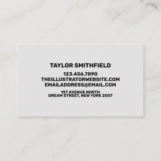 Vintage Visitenkarte (Rückseite)