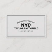 Vintage Visitenkarte (Vorderseite)