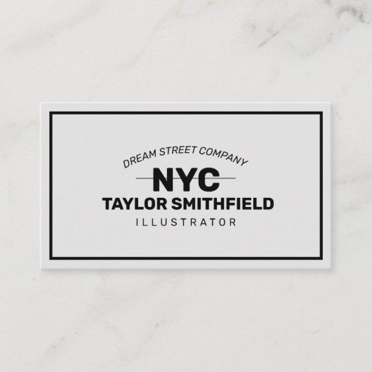 Vintage Visitenkarte (Vorderseite)