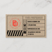 Vintage Visitenkarte (Rückseite)