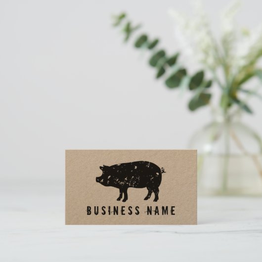 Vintage Visitenkarte (Stehend Vorderseite)