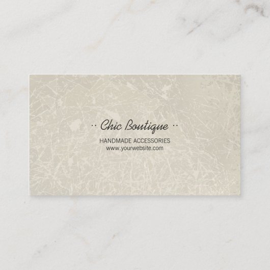 Vintage Visitenkarte (Rückseite)