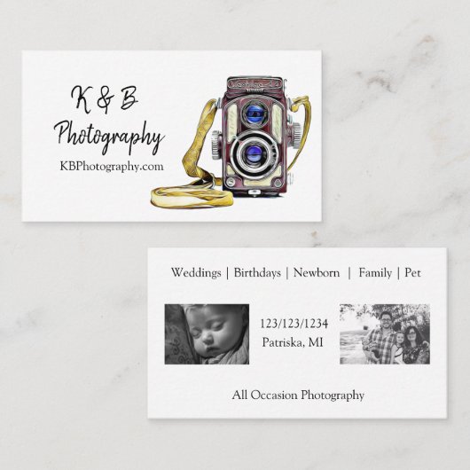 Vintage Visitenkarte (Vorne/Hinten)