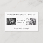 Vintage Visitenkarte (Rückseite)