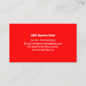 Vintage Visitenkarte für den Fußballtrainer (Rückseite)