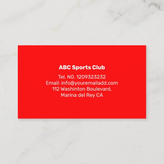 Vintage Visitenkarte für den Fußballtrainer (Rückseite)