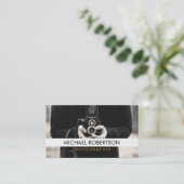 Vintage Visitenkarte für Fotografen (Stehend Vorderseite)