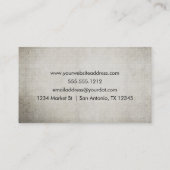 Vintage Visitenkarte für Fotografen (Rückseite)