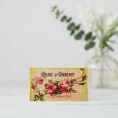 Vintage Visitenkarte für französische Rose (Stehend Vorderseite)