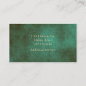 Vintage Visitenkarte für Green und Brown (Rückseite)