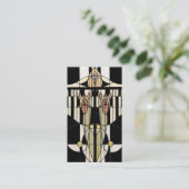 Vintage Visitenkarte: Schwarze Leiste Visitenkarte (Stehend Vorderseite)