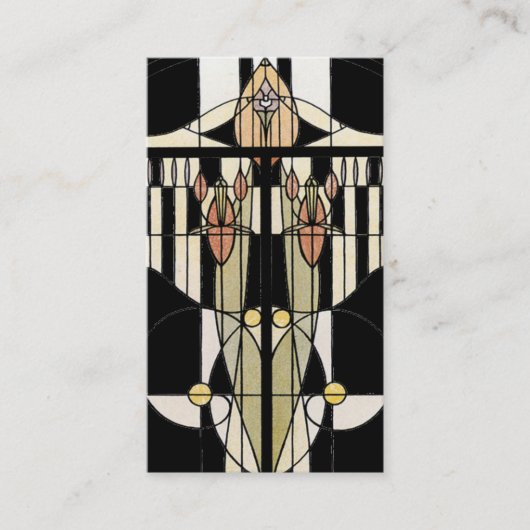 Vintage Visitenkarte: Schwarze Leiste Visitenkarte (Vorderseite)