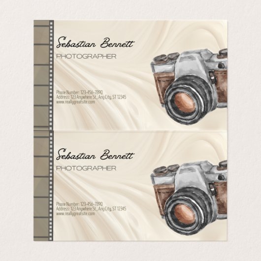 Vintage Visitenkarte Visitenkarten (Innenseite Aufgefaltet)